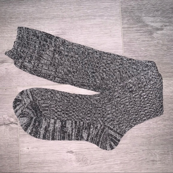 New Richer Poorer Knee High Long Socks Gray Black Heathered One Size - Picture 3 of 5